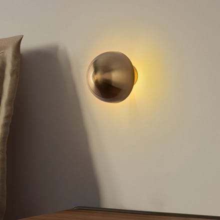 Asir - Wandlamp - Goud, 16 x 16 x 16 cm, Metalen behuizing