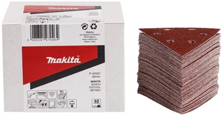 Makita A40 94mm Delta schuurvel 3-K Red velcro (50 stuks) - P-42597
