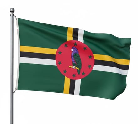 Trasal - vlag Dominica - 150x90cm