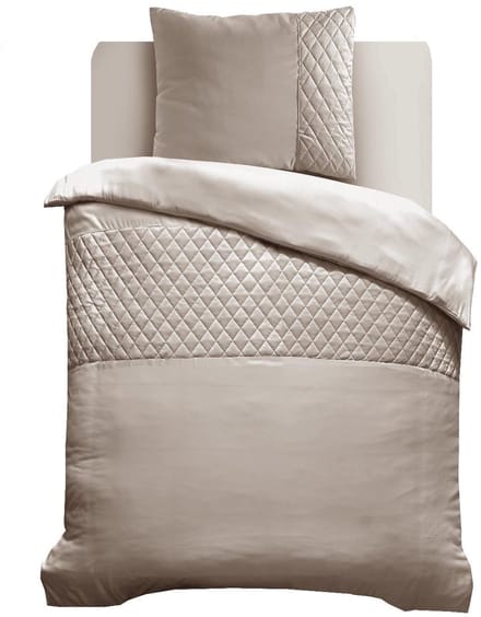 Husch Dekbedovertrek Velvet Band - 140x200/220 - Beige