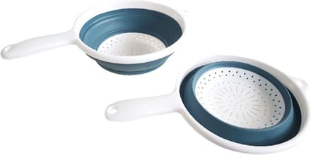 BORVAT® - Opvouwbaar Vergiet 22 cm - Hittebestendig 140°C - Groenblauw / Wit