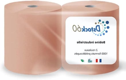 DSTOCK60 - Set van 2 industriële spoelen 1000 formaten - 2-laags pure gerecyclede watten
