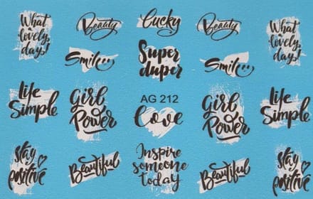 Korneliya Airbrush Waterdecal AG 212 Black/White