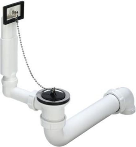 Viega afvoer overloop garnituur 6/4 70mm met stop met ketting