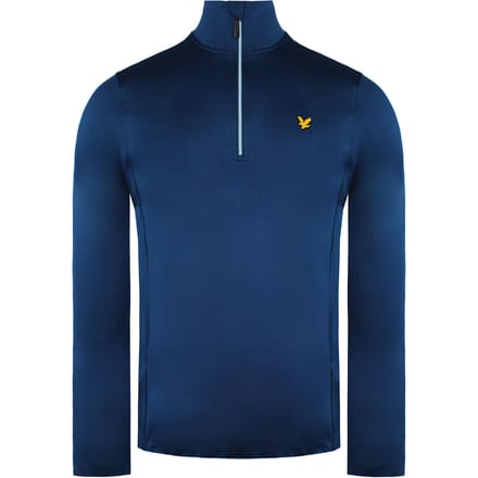 Lyle & Scott Long Sleeve Quarter Zip Blue Technische golftussenlaag voor heren ML1241G Z780