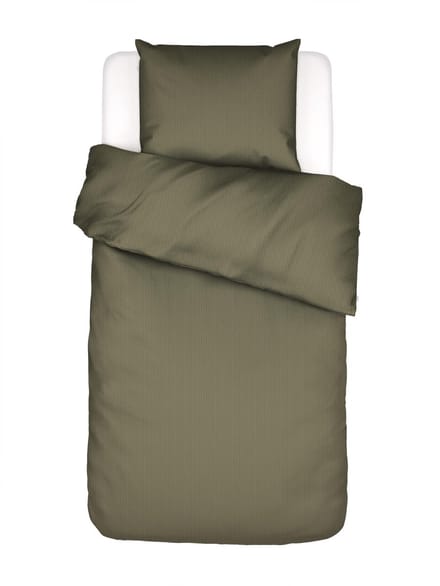 Essenza Coletta Dekbedovertrek Lyocell-Katoenmix Mosgroen - Eenpersoons – 140x200/220 cm