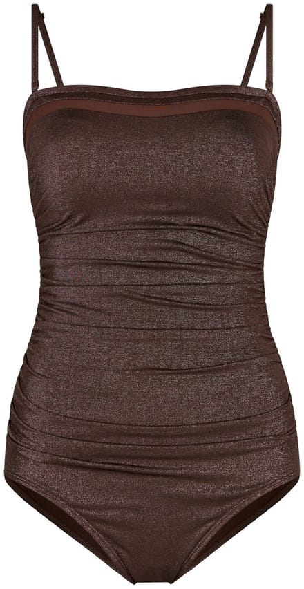 Pastunette - Badpak - Glam - Bruin - Shimmer - Bandeau - Corrigerend - Maat 36