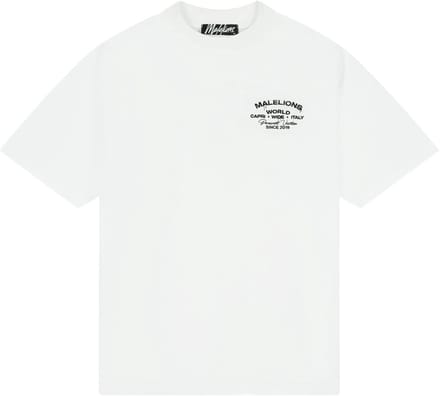 Malelions permanent vacation t-shirt in de kleur wit.