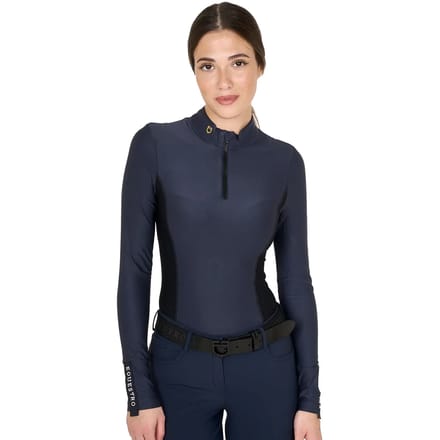 Dames trainingsshirt met lange mouwen voor paardrijden Equestro