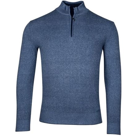 Baileys Trui Half Zip Allover 2-Tone Midden Blauw / male