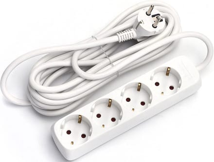 Stekkerdoos - Verlengsnoer - Aigi Synci - 3680W - 4 Stopcontacten - 3 Meter - Wit | Nederland
