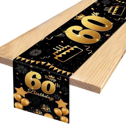 Tafelloper - Decoratief - Zwart Goud - 180 x 35 cm
