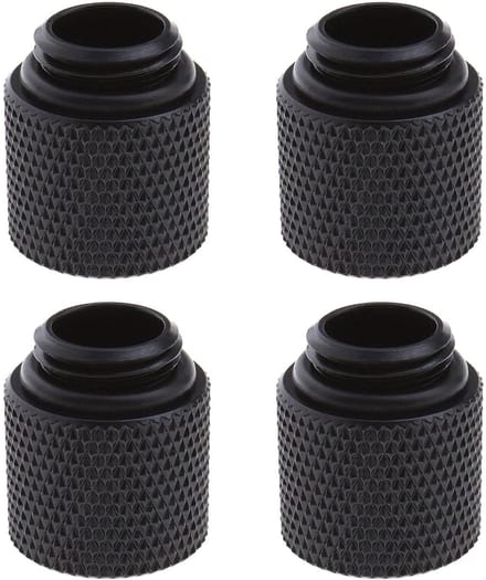 Dailygoods - 4 Stuks G1/4 Adapter voor Waterkoeling in Zwart