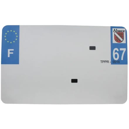 Blanco PVC nummerplaatstrip Top Plaq 67