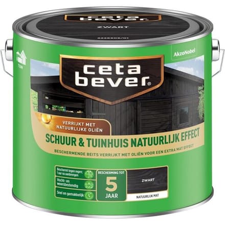 Cetabever Beits Schuur en Tuinhuis Natuurlijk Effect Mat - Zwart