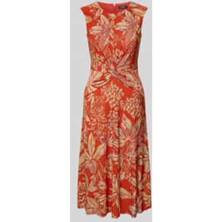 Midi-jurk met knoopdetail, model 'TESSANNE'
