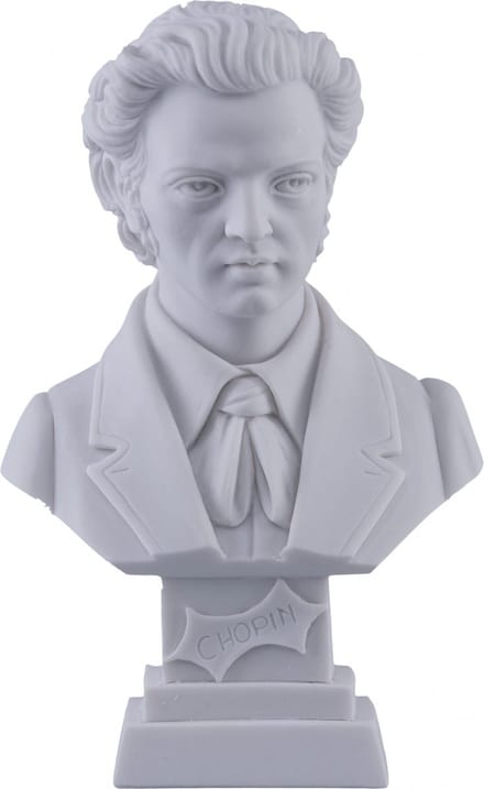 Music Gifts - Albast borstbeeld Chopin 11cm