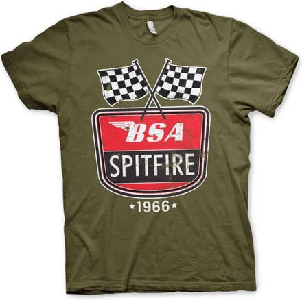 BSA Heren Tshirt -M- Spitfire 1966 Groen