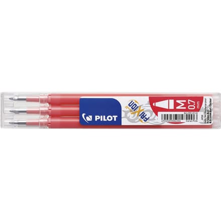 Rollerpenvulling Pilot friXion medium koraalroze set à 3 stuks