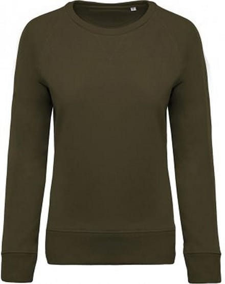Kariban Dames/dames Organic Raglan Sweatshirt (Mosgroen)