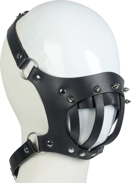 Banoch | Masker Hannibal | zwart imitatie leer | Bondage