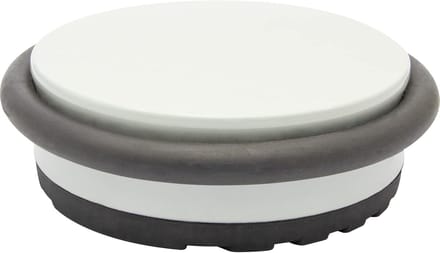 Vloer deurstopper - Deurdemper - Deuren beschermen - Industrieel staal - Ø 98 x 30 mm - Lichtgrijs