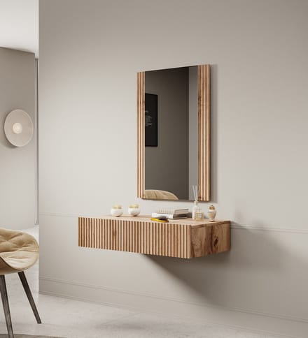 Meubella - Kaptafel Vintar - Eiken - 80 cm