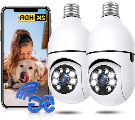 Beveiligingscamera Set - Wifi Camera's - Thuis Bewaken - 2K Kleuren Nachtzicht - 2 Stuks - Wit