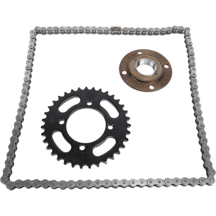 Ketting Tandwiel Kit Staal 420 76 Schakels Ketting 420 35T Achtertandwiel Tandloos Vliegwiel Modificatie black
