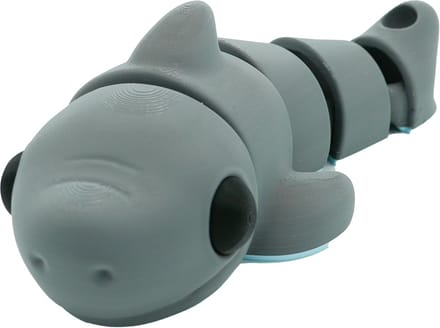 Flexibele haai beeld – Decoratief beeld - Nardo Grijs - 3d geprinte beeld – Unieke woondecoratie - 25CM
