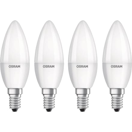 Osram LED Base Classic Candle E14/5.7W/470lm/2700K 4 stuks