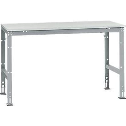 Manuflex basistafel UNIVERSAL Standaard, tafelblad melamine, 1500 x 800, aluminium zilver