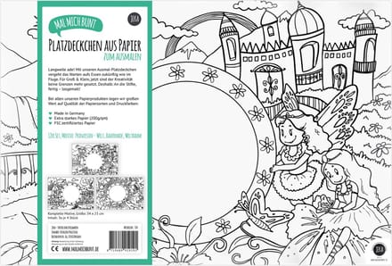 12 Placemats om te kleuren: Motief Mix Prinses Boerderij Ruimte