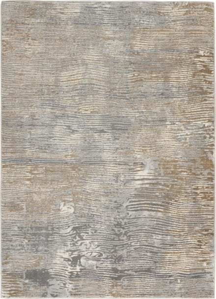 Nourison - Vloerkleed Solace Grey Beige - 69x221 cm - Laagpolig