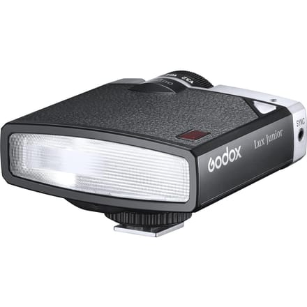 Godox Lux Junior Retro Camera Flitser GN12 6000K Kleurtemperatuur Automatische en handmatige modi 1/1-1/64 Flitser zwart