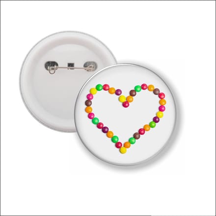 Button Met Speld - Hart