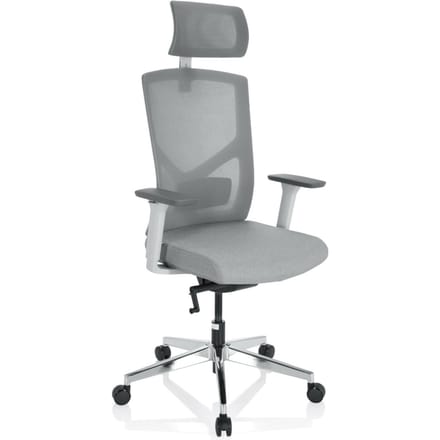 Bureaustoel BRETON PRO W Stof / Netstof grijs hjh OFFICE