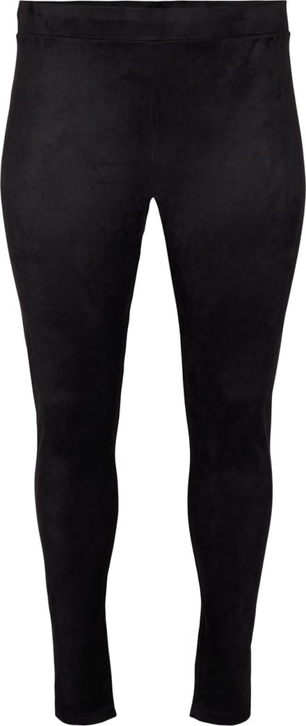ZIZZI VJULE, FAKE SUEDE, LEGGINGS Dames Legging - Black - Maat M (46-48)