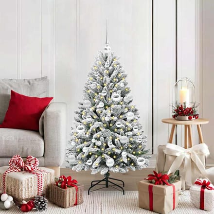vidaXL - Kunstkerstboom - 120 - cm - 150 - LED's - Warmwit - PVC - en - Staal