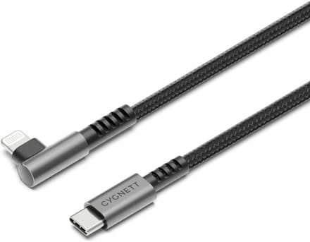 Cygnett USB-C naar Apple Lightning Kabel 1 Meter - Zwart