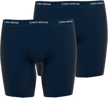CECEBA New Classics - 2-pack Heren cyclist boxer - extra lange pijpen - Blauw