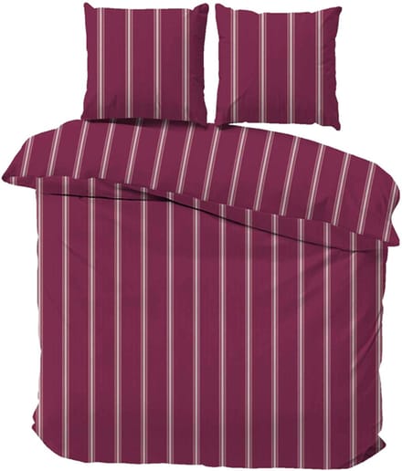 iSleep Dekbedovertrek Dian - Eenpersoons - 140x200/220 cm - Bordeaux
