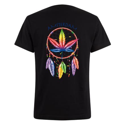Zwart Neon Tshirt Dream Catcher Amsterdam S
