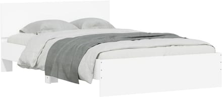 Wit Bedframe met Hoofdeinde 120x190 cm Inclusief Bedbodem