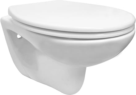 Neptunus 2.0 wandcloset rimless met Neptunus 2.0 toiletzitting glans wit