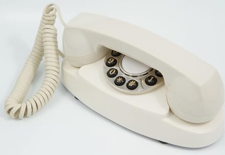 GPO 1959 AUDREY Elegante retro vaste telefoon - wit - met druktoetsen