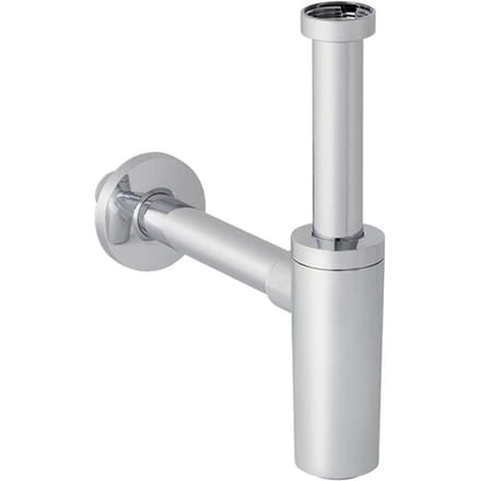 Geberit Dompelbuisval voor wastafel horizontale uitlaat: d40mm g1 1/4 helder verchroomd