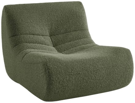 sweeek - Alpaca-effect stof fauteuil 1 zitplaats l 91 x b 105 x h 72cm - sokol