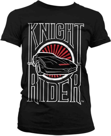 Knight Rider Dames Tshirt -L- Sunset K.I.T.T. Zwart