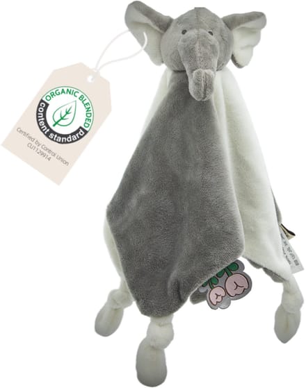 Cute since 1999 - Biologisch Knuffeldoekje - Jelena de Olifant - Doudou - 30 x 30 cm
